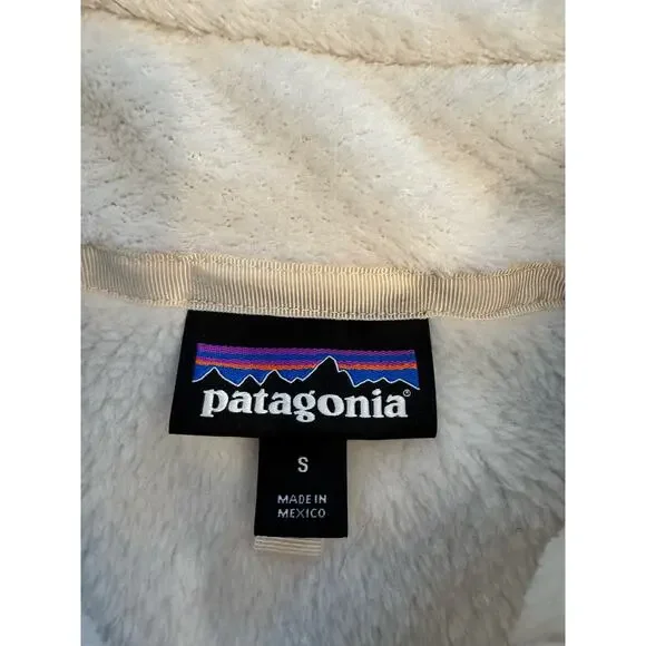 Patagonia Snap T Fleece Pullover Cream size small - Picture 7 of 11